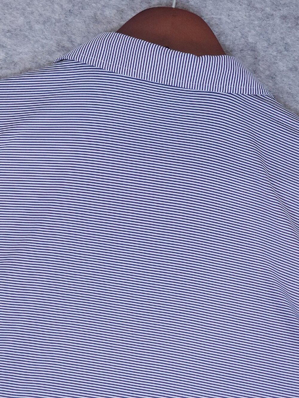 Holderness & Bourne Perkins Large Navy White Stripe Tailored Golf Polo Dodgers - Picture 8 of 11